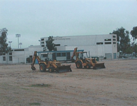 Bulldozers breaking ground